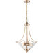 Natalie 3 Light 19 inch Modern Gold Indoor Pendant Ceiling Light